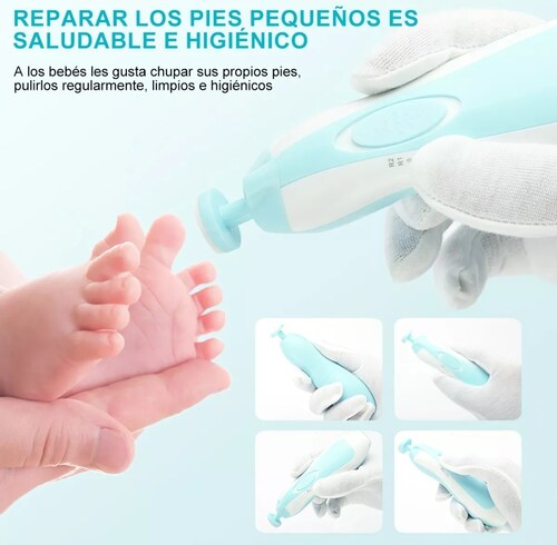 LimiBaby – Lima Eléctrica para Bebés y Adultos | Incluye 6 Cabezales Suaves y Seguros