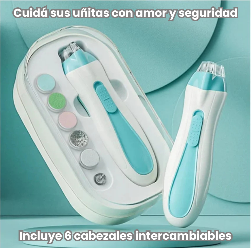 LimiBaby – Lima Eléctrica para Bebés y Adultos | Incluye 6 Cabezales Suaves y Seguros