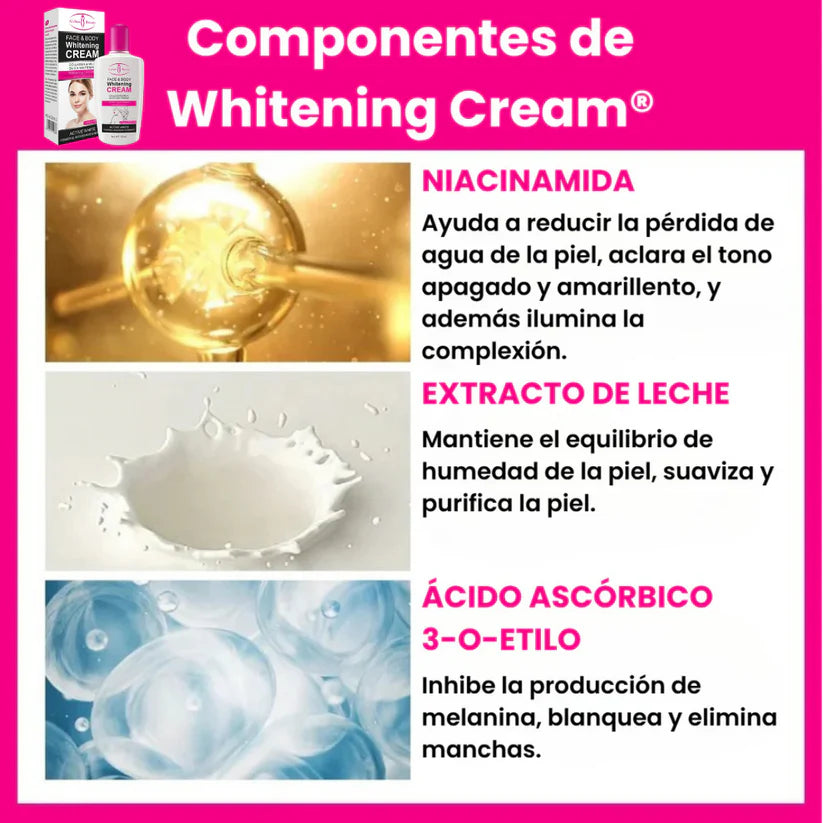 Whitening Cream® | Aclara, Hidrata y Unifica tu Piel