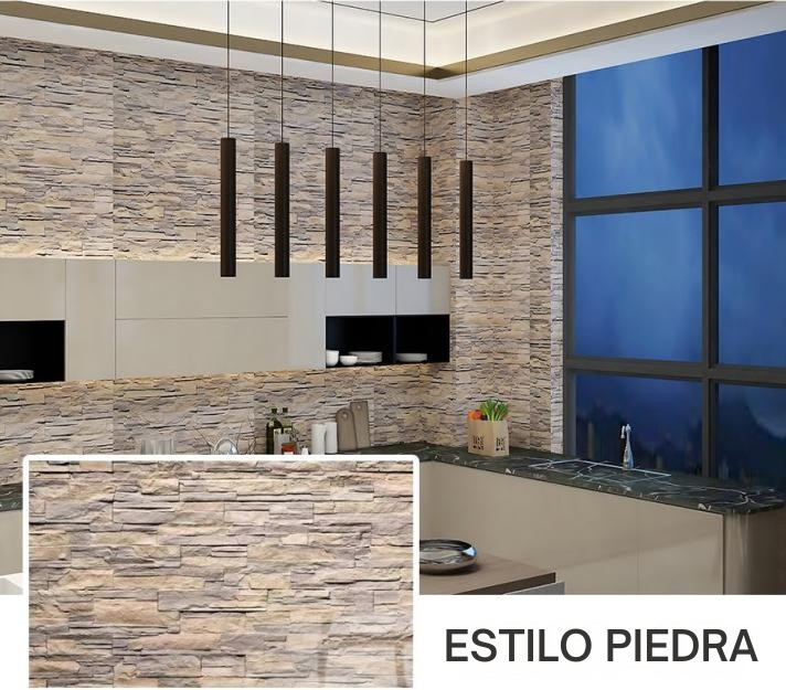 Papel Adhesivo Decorativo para Pared 3m x 60cm – Marmolado y Madera