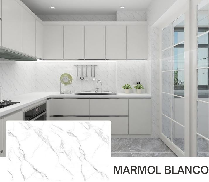 Papel Adhesivo Decorativo para Pared 3m x 60cm – Marmolado y Madera