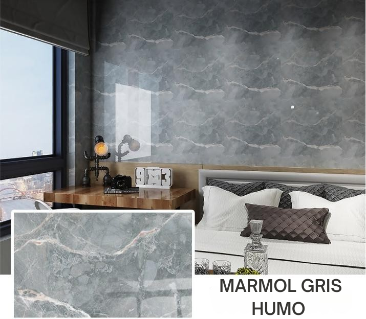 Papel Adhesivo Decorativo para Pared 3m x 60cm – Marmolado y Madera
