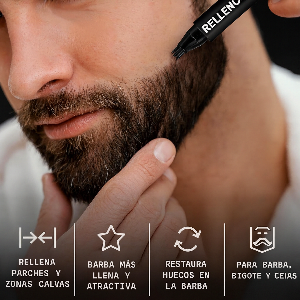 Lápiz Marcador para Barba y Ceja + Cepillo de Regalo 🎁