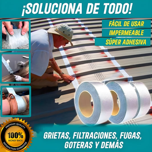 Cinta Impermeable Premium | Repara Goteras y Filtraciones (10metros x 5cm)
